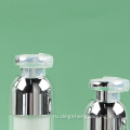 Прямая круглая ярко -серебряная бутылка для бутылки с воздухом контейнер лосьон Пластинка без воздуха бутылки